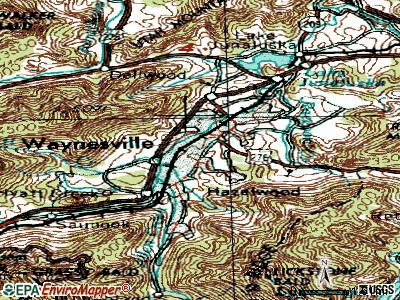 Waynesville topographic map