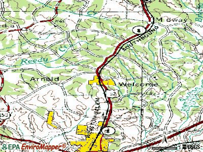 Welcome topographic map