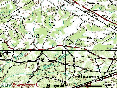 Wesley Chapel topographic map