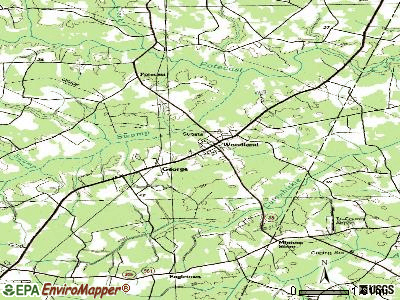 Woodland topographic map