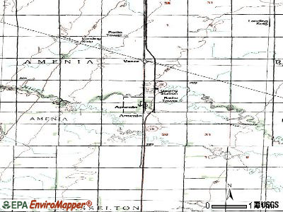 Amenia topographic map