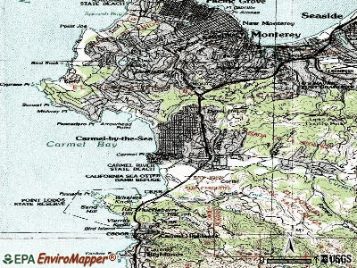 Carmel-by-the-Sea topographic map