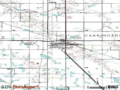 Carrington topographic map