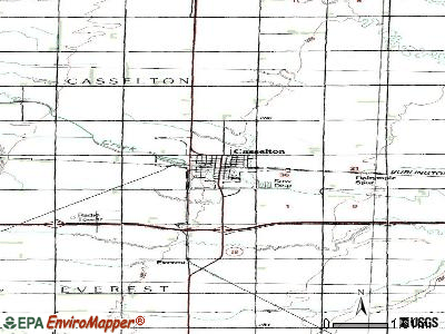 Casselton topographic map