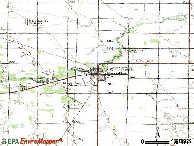 Cavalier topographic map
