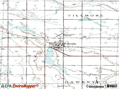 Crosby topographic map