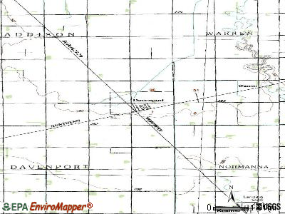 Davenport topographic map