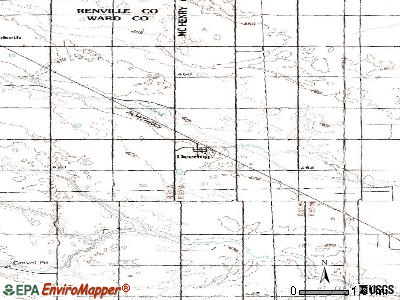 Deering topographic map