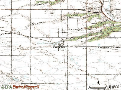 Des Lacs topographic map