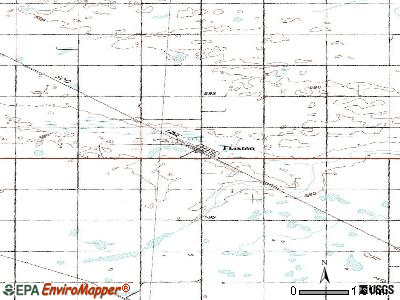 Flaxton topographic map