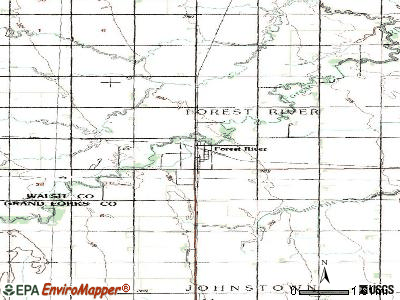 Forest River topographic map