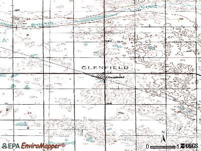 Glenfield topographic map