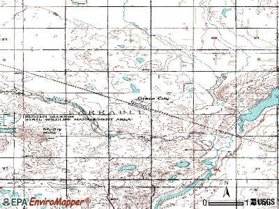 Grace City topographic map