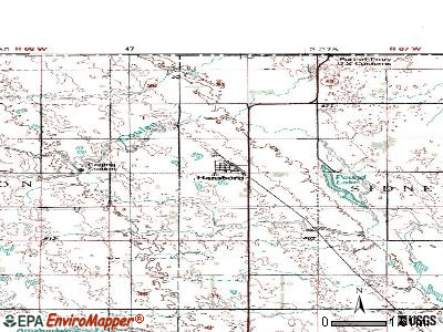 Hansboro topographic map