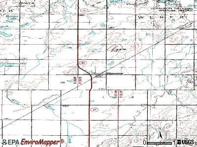 Havana topographic map