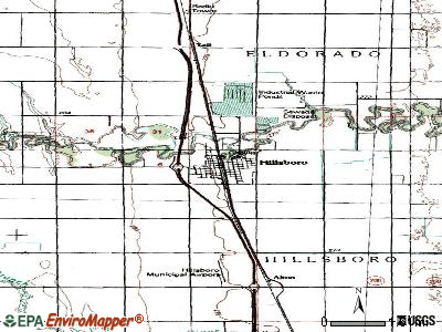 Hillsboro topographic map