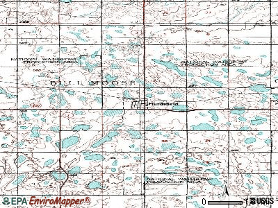 Hurdsfield topographic map