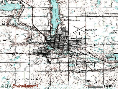Jamestown topographic map