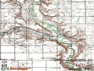 Kathryn topographic map