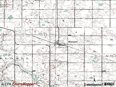 Kensal topographic map