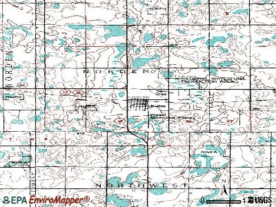 Langdon topographic map