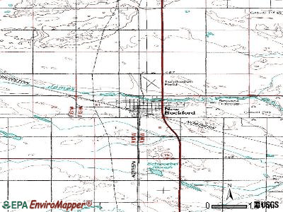New Rockford topographic map