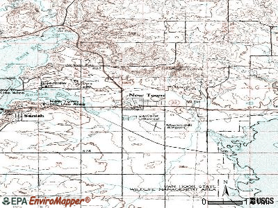 New Town topographic map