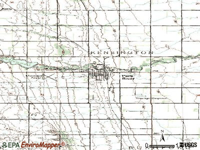 Park River topographic map