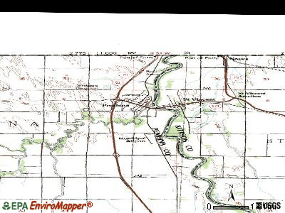 Pembina topographic map