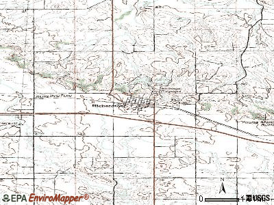Richardton topographic map