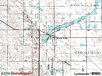 Rocklake topographic map
