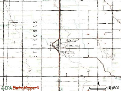 St. Thomas topographic map
