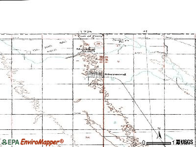 Sherwood topographic map