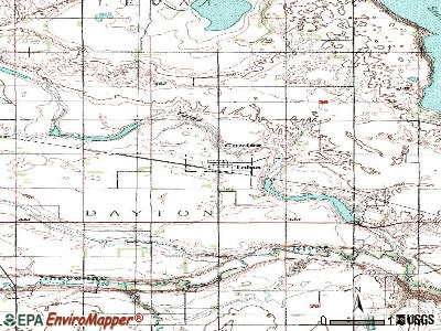 Tolna topographic map