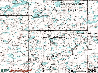 Woodworth topographic map