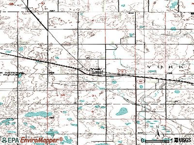 York topographic map