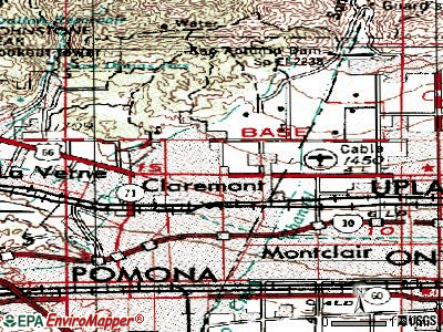 Claremont topographic map