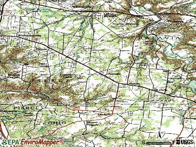 Amelia topographic map