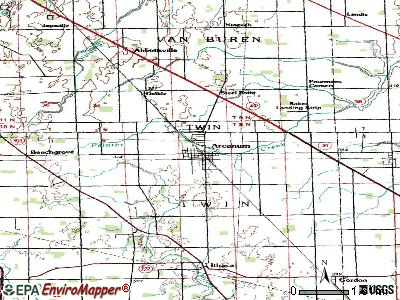 Arcanum topographic map