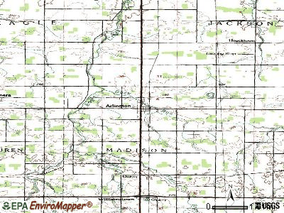Arlington topographic map