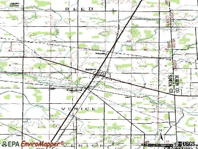 Attica topographic map