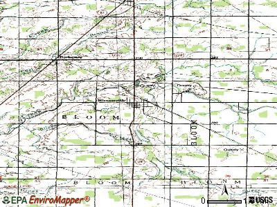 Bloomville topographic map