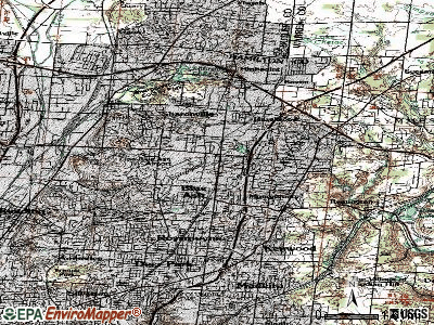 Blue Ash topographic map