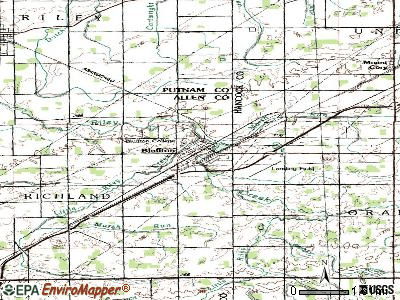 Bluffton topographic map