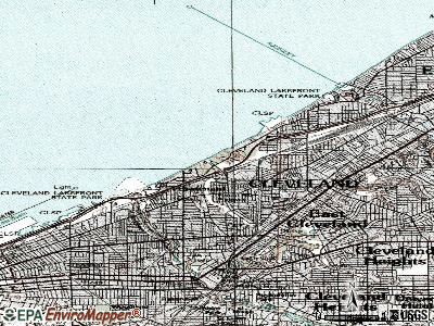 Bratenahl topographic map