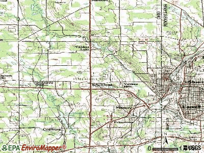 Brookfield Center topographic map