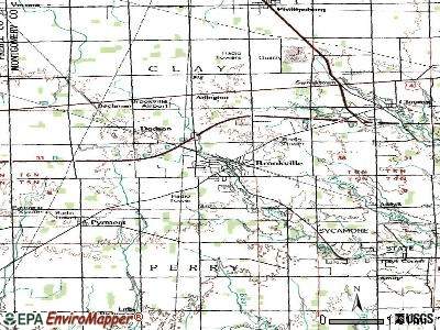 Brookville topographic map