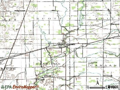 Caledonia topographic map
