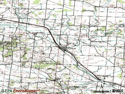 Carroll topographic map
