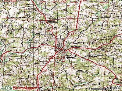 Carrollton topographic map